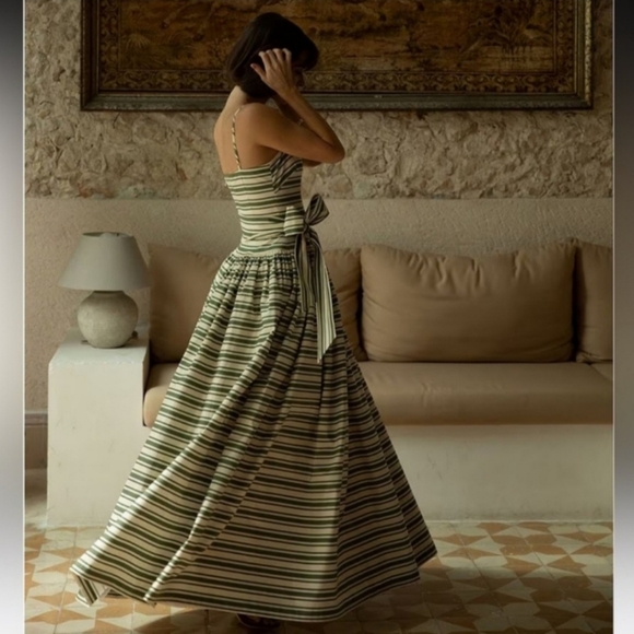 Antonio Melanix The Style Bungalow South Ocean Bow Detail Striped Maxi Dress - Picture 4 of 8